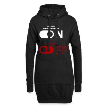 mindset on, comfort zone off - Hoodie-Kleid - Schwarz - Vorne