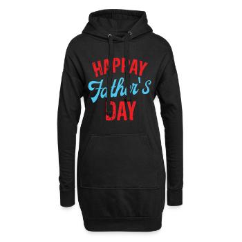 Vatertag - Hoodie-Kleid - Schwarz - Vorne