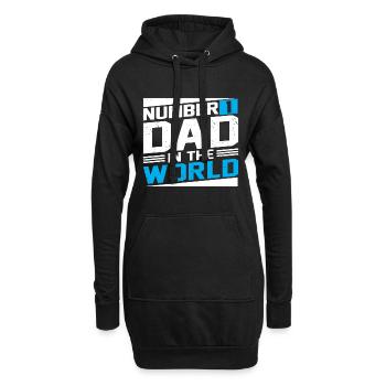 no1 papa du monde - Sweat-shirt à capuche long Femme - noir - Devant