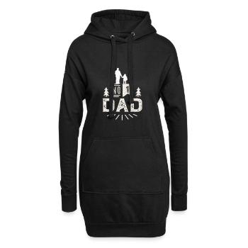 no1 papa du monde - Sweat-shirt à capuche long Femme - noir - Devant