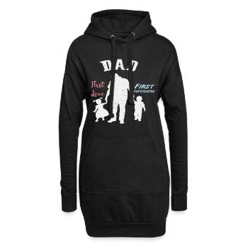 Vater und Sohn - Vater und Tochter schenken Vater - Hoodie-Kleid - Schwarz - Vorne