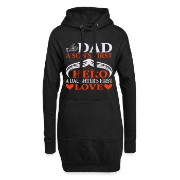 Vater und Sohn - Vater und Tochter schenken Vater - Hoodie-Kleid - Schwarz - Vorne