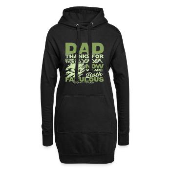 Lustige Vatertags-Geschenkform für Sohn und Tochter - Hoodie-Kleid - Schwarz - Vorne