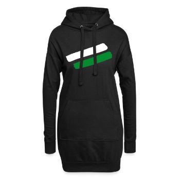 Steiermark Style Streifen - Hoodie-Kleid - Schwarz - Vorne