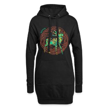 hirsch dunneir e 269 - Hoodie-Kleid - Schwarz - Vorne