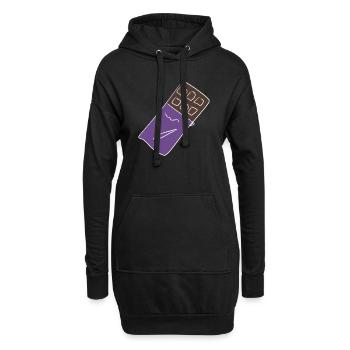 chocolat chocolat - Sweat-shirt à capuche long Femme - noir - Devant
