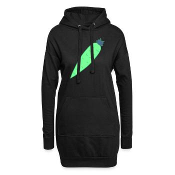 légumes à base de carottes - Sweat-shirt à capuche long Femme - noir - Devant