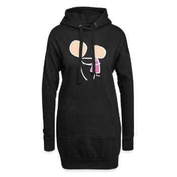 danse cher couple de la Saint-Valentin couples - Sweat-shirt à capuche long Femme - noir - Devant