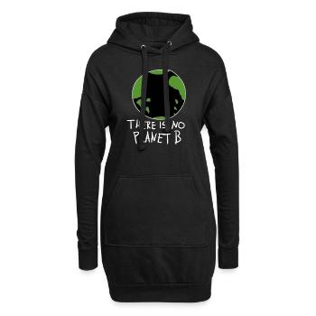 protection du climat changement climatique planète terre b - Sweat-shirt à capuche long Femme - noir - Devant