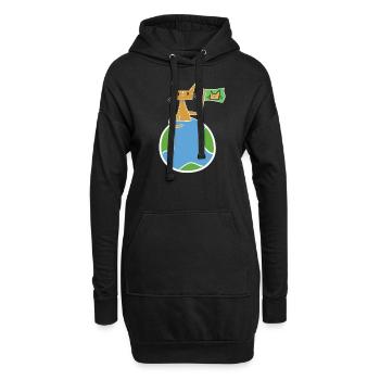 sauver le symbole de la planète Terre - Sweat-shirt à capuche long Femme - noir - Devant
