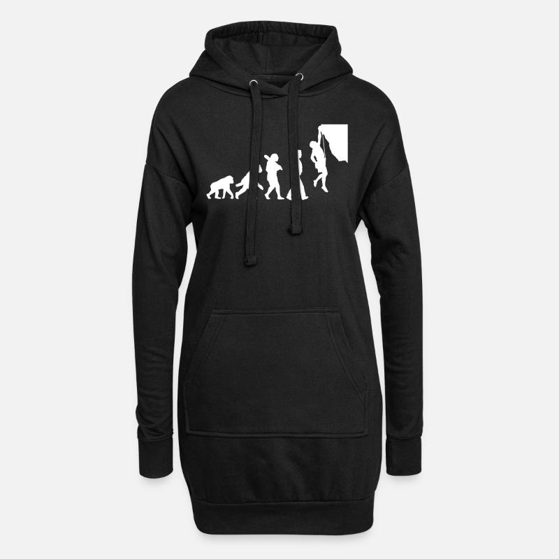 Évolution de l’escalade - Sweat-shirt à capuche long Femme - noir