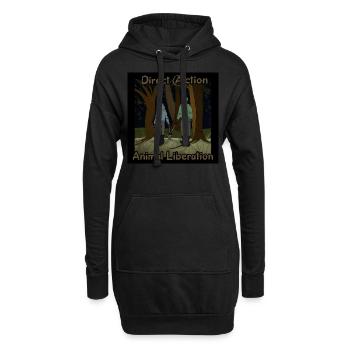 Animal Liberation - Hoodie-Kleid - Schwarz - Vorne