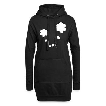 Blume Blumen Symbol Pflanze form - Hoodie-Kleid - Schwarz - Vorne