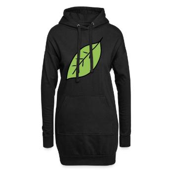 Leaf Symbol Shape Leaves Nature Green - Hoodie Dress - black - Front