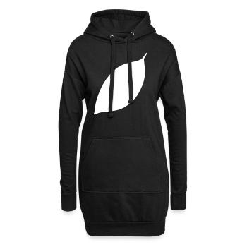Feuille Symbole Forme Nature - Sweat-shirt à capuche long Femme - noir - Devant
