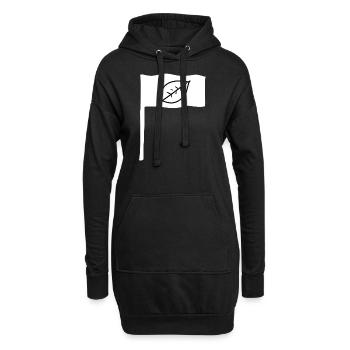 symbol flagge stange blatt natur - Hoodie-Kleid - Schwarz - Vorne