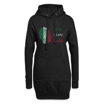 Italy Dna flag of italy Italien - Hoodie-Kleid - Schwarz - Vorne