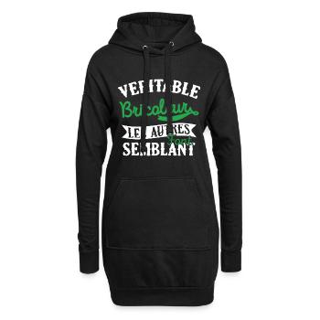 Véritable Bricoleur Cadeau Homme Humour Drôle - Sweat-shirt à capuche long Femme - noir - Devant