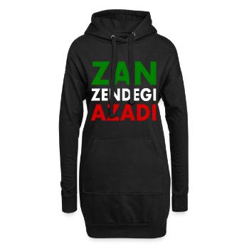 Zan zendegi azadi women life freedom - Hoodie-Kleid - Schwarz - Vorne
