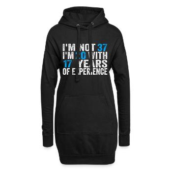 37 ans anniversaire drôle idée anniversaire humour 37 - Sweat-shirt à capuche long Femme - noir - Devant