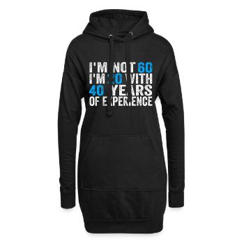 60 Years Old Birthday Funny Birthday Idea Humor 60 - Hoodie-Kleid - Schwarz - Vorne