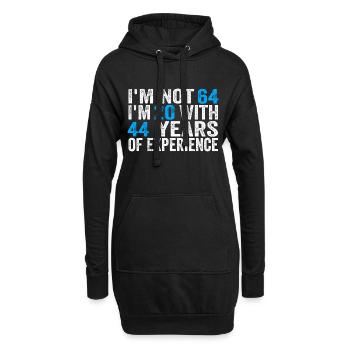 64 ans Anniversaire Drôle Idée d’anniversaire Humour 64 - Sweat-shirt à capuche long Femme - noir - Devant