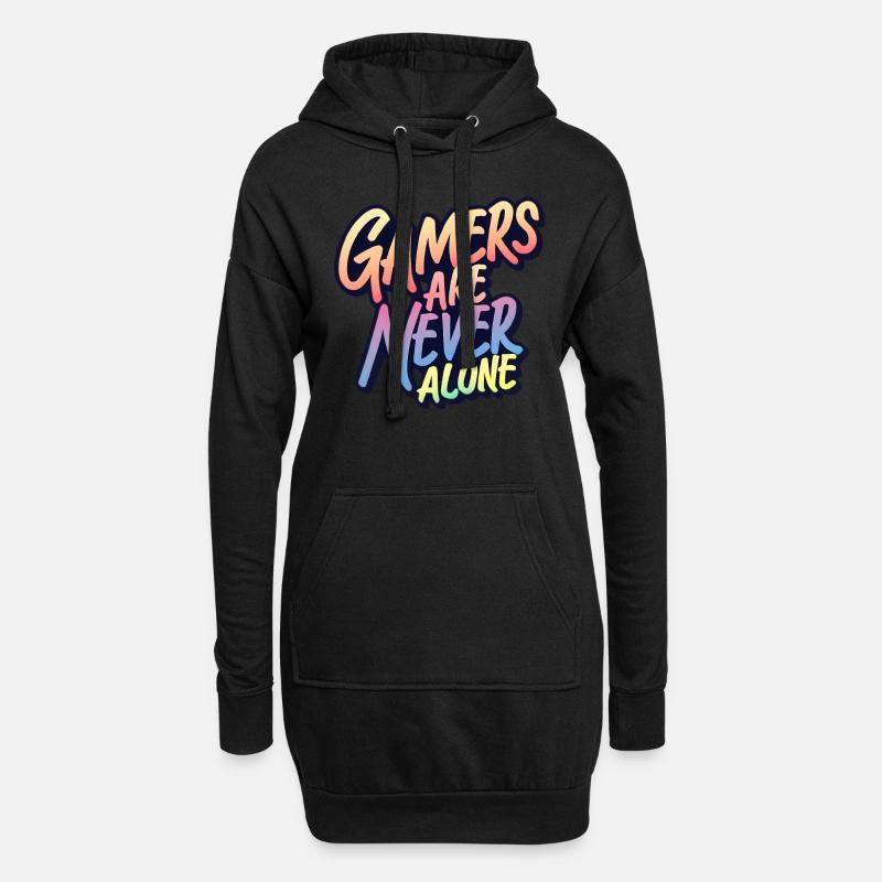 Gamers Design in Graffiti Style - Hoodie-Kleid - Schwarz
