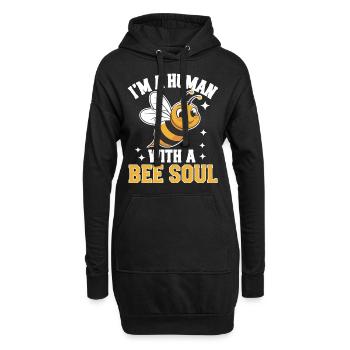 Honigbiene Imker Bienen Biene - Hoodie-Kleid - Schwarz - Vorne