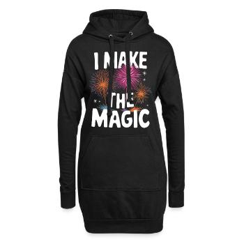 Pyrotechnie Feux d’artifice Pyrotechnie - Sweat-shirt à capuche long Femme - noir - Devant
