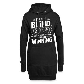 Blinde Blindheit Sehbehinderte Menschen - Hoodie-Kleid - Schwarz - Vorne