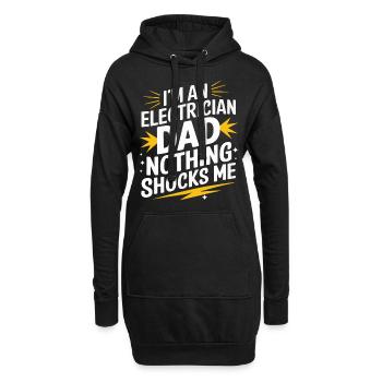 Elektriker Elektroniker Handwerker Beruf Spruch - Hoodie-Kleid - Schwarz - Vorne
