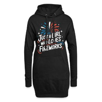 Pyrotechnie Feux d’artifice Pyrotechnie - Sweat-shirt à capuche long Femme - noir - Devant