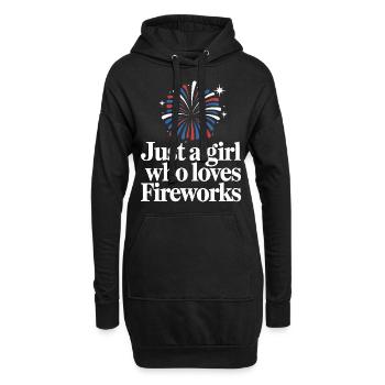 Pyrotechnie Feux d’artifice Pyrotechnie - Sweat-shirt à capuche long Femme - noir - Devant