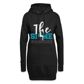 The Spine Whisperer, chiropraticien Physio Masseur - Sweat-shirt à capuche long Femme - noir - Devant