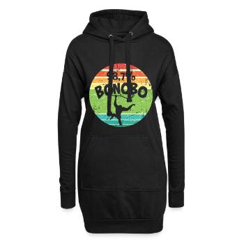 Lustiges Affe Schimpanse DNA - Hoodie-Kleid - Schwarz - Vorne