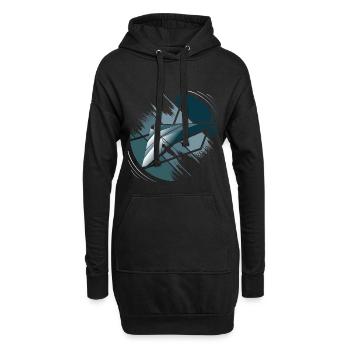 Hanggleiter Drachenflieger Deltasegler - Hoodie-Kleid - Schwarz - Vorne