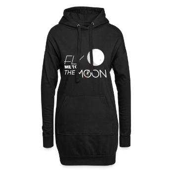 Mond - Hoodie-Kleid - Schwarz - Vorne