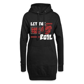 Krebse kochen Lustige Flusskrebse Hummer - Hoodie-Kleid - Schwarz - Vorne