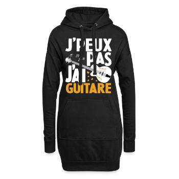 Je Peux Pas J'ai Guitare Drôle Guitare - Sweat-shirt à capuche long Femme - noir - Devant