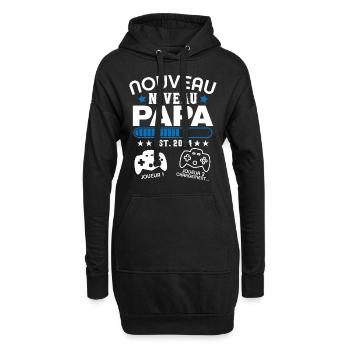 Nouveau papa en 2024 - Cadeau Papa gamer - Sweat-shirt à capuche long Femme - noir - Devant