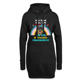 Rottweiler Hund war Einhorn Hundefreunde Hunde - Hoodie-Kleid - Schwarz - Vorne