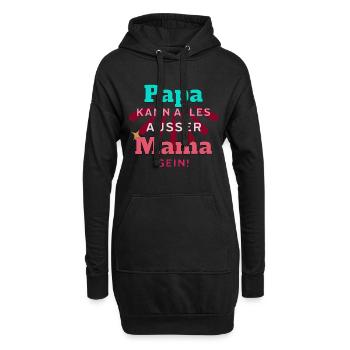 Papa kann alles ausser Mama sein Mutter Vater - Hoodie-Kleid - Schwarz - Vorne
