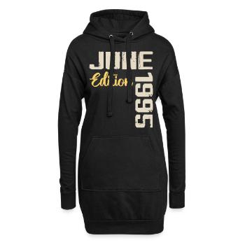 Né(e) en Juin 1995 Cadeau Juin 1995 Anniversaire - Sweat-shirt à capuche long Femme - noir - Devant