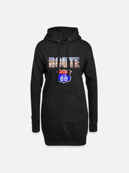 Route 66 - Sweat-shirt à capuche long Femme - noir