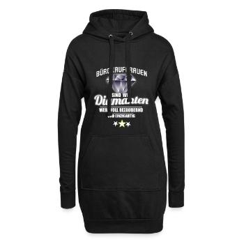 Les employés de bureau sont comme des diamants - Sweat-shirt à capuche long Femme - noir - Devant