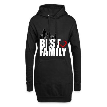Best Family - Beste Famile - Hoodie-Kleid - Schwarz - Vorne