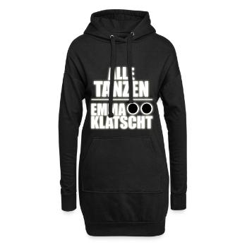 Alle Tanzen Emma Klatscht "MDMA - Ecstasy - emma" - Hoodie-Kleid - Schwarz - Vorne