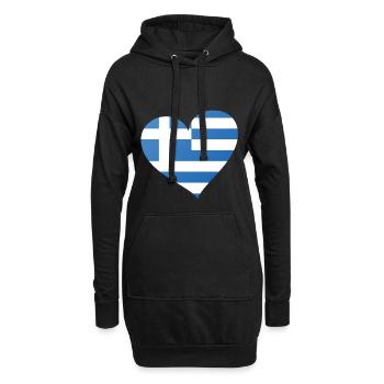 Griechenland - Hoodie-Kleid - Schwarz - Vorne