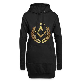 Illuminaten Freimaurer Steinmetze Free mason - Hoodie-Kleid - Schwarz - Vorne