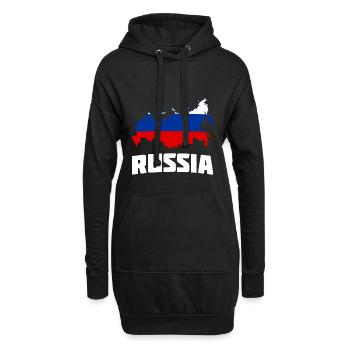 Russia Russia Map Map Country Gift - Hoodie Dress - black - Front